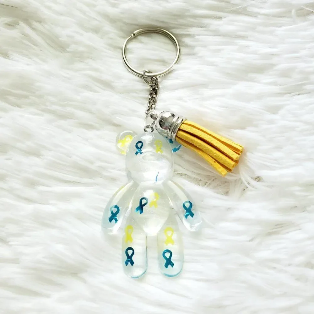 Down Syndrome Awareness Bear Keychain